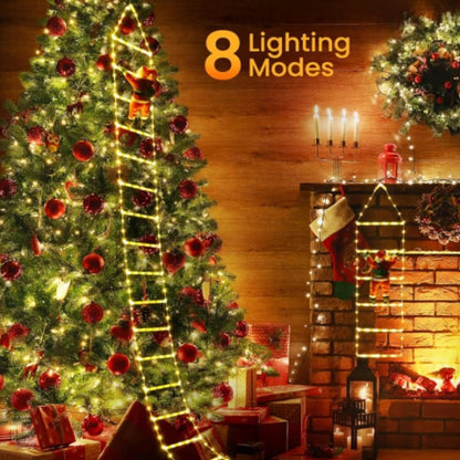 1.5/3M Christmas Decoration LED Santa Claus Climbing Ladder Light USB Plug 8 Flashing Modes Suitable Home Xmas Tree Wall Window - GoDiscount