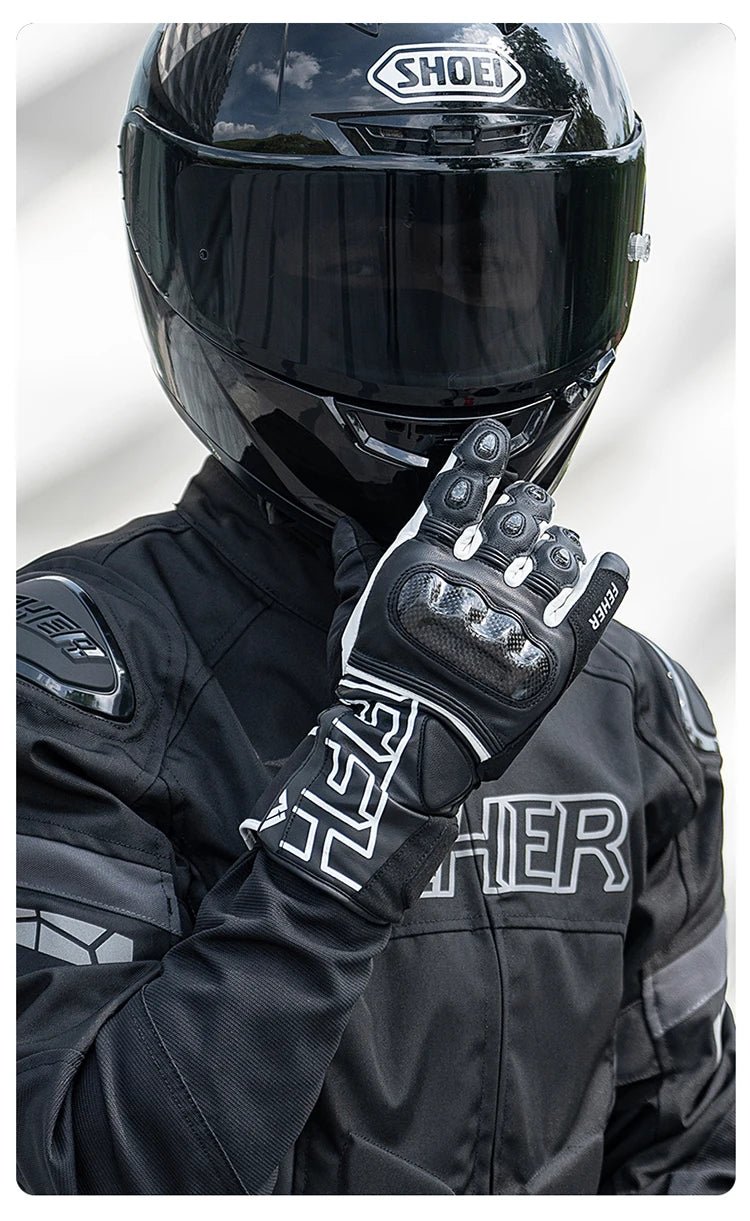 🏍️❄️ Gants Moto Hiver – Cuir Dermal, Protection Carbone | Gants Étanches & Coupe - vent pour Riders - GoDiscount