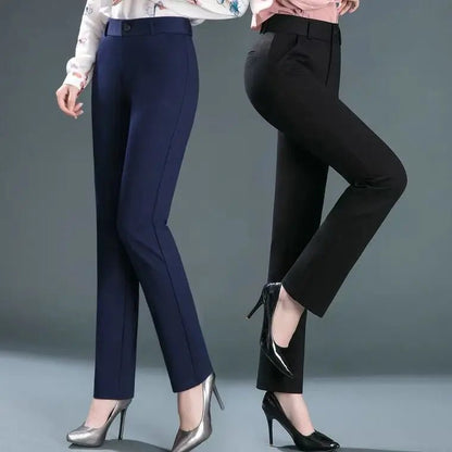 Pantalon Femme Bureau – Pantalon Crayon Slim Uni, Taille Haute, Mode Coréenne, Casual et Élégant pour le Printemps et l'Automne - GoDiscount