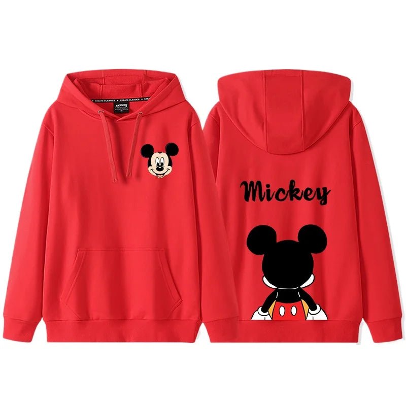 Sweat à Capuche Mickey Mouse – Tenue d’Automne Couple / Amis | Hoodie Décontracté Femme Style Disney - GoDiscount