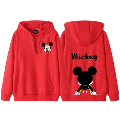 Sweat à Capuche Mickey Mouse – Tenue d’Automne Couple / Amis | Hoodie Décontracté Femme Style Disney - GoDiscount