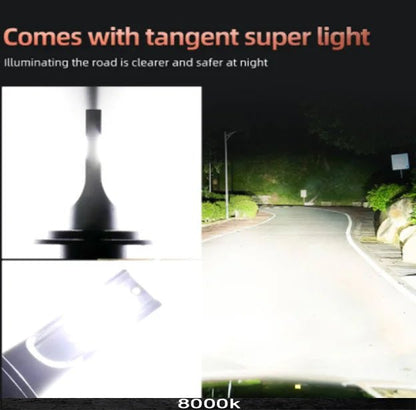 💡🏍️ Ampoule LED Moto H4 H7 H11 – 80W, 6000K, Haute et Basse Porte, Blanc Jaune, Lampe Scooter - GoDiscount