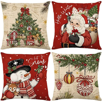 45cm Christmas Decorations Christmas Cushion Cover Pillowcase 2024 for Home Ornament Xmas New Year Christmas Decor 2025 home - GoDiscount
