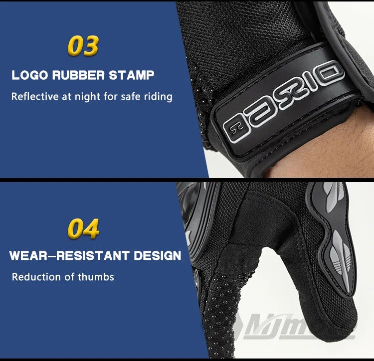 🌞💥 Gants Moto Plein Doigts – Respirants, Résistants et Antidérapants | Gants de Course avec Écran Tactile - GoDiscount