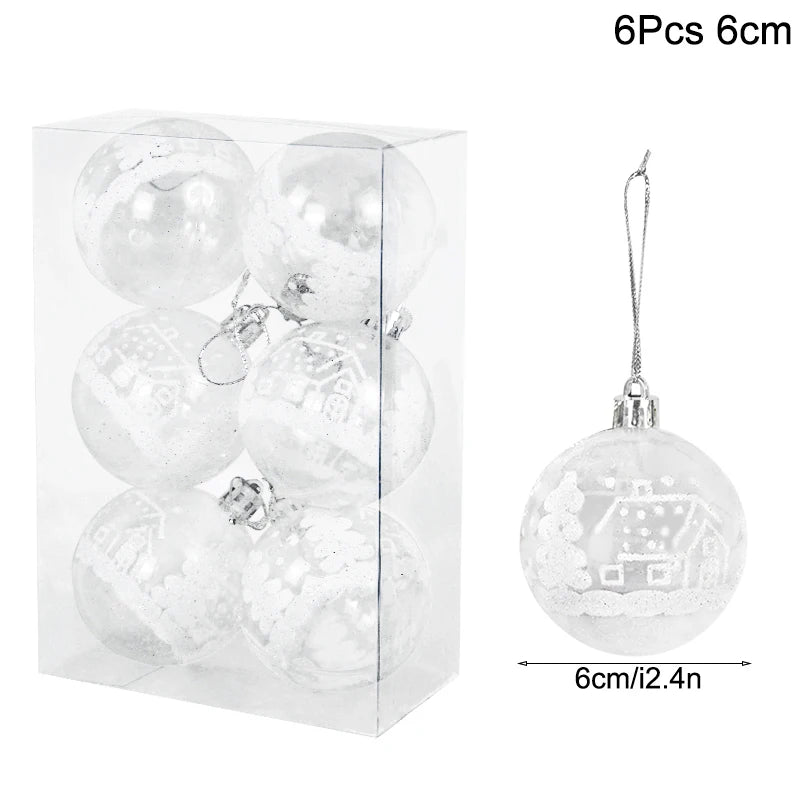 1box Christmas Balls Christmas Tree Ornaments Ball Xmas Hanging Tree Pendants Home Party Decor 2026 New Year Gift Noel Navidad - GoDiscount