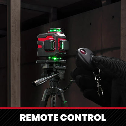 🟢🔭 Niveau Laser 3D 360° – YEVOLT YVGLL4XS16 • 4 Plans • 16 Lignes • Auto - Nivelant Pro - GoDiscount