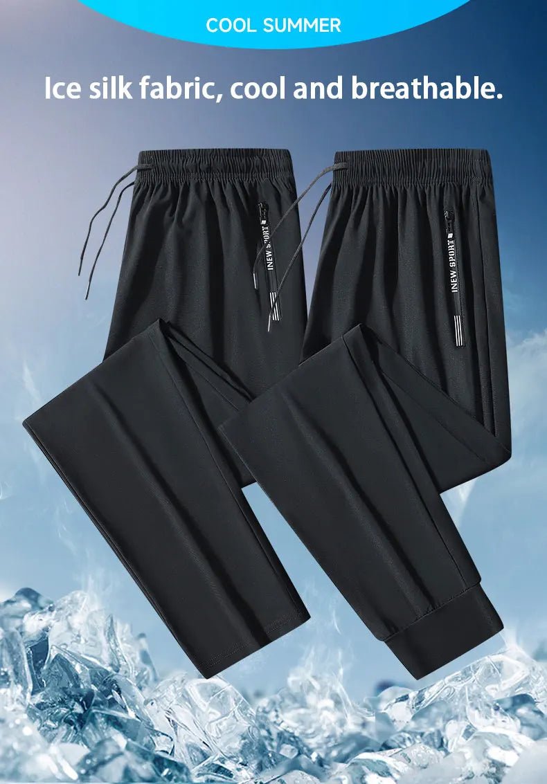 Pantalon de Running Homme – Pantalon de Sport à Séchage Rapide, Zippé, Pour Jogging, Fitness et Activités Extérieures - GoDiscount