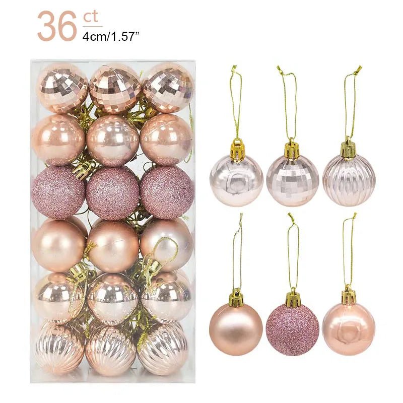 1box Christmas Balls Christmas Tree Ornaments Ball Xmas Hanging Tree Pendants Home Party Decor 2026 New Year Gift Noel Navidad - GoDiscount