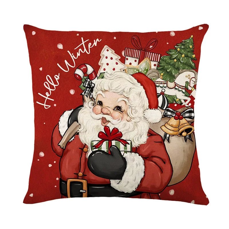 45cm Christmas Decorations Christmas Cushion Cover Pillowcase 2024 for Home Ornament Xmas New Year Christmas Decor 2025 home - GoDiscount