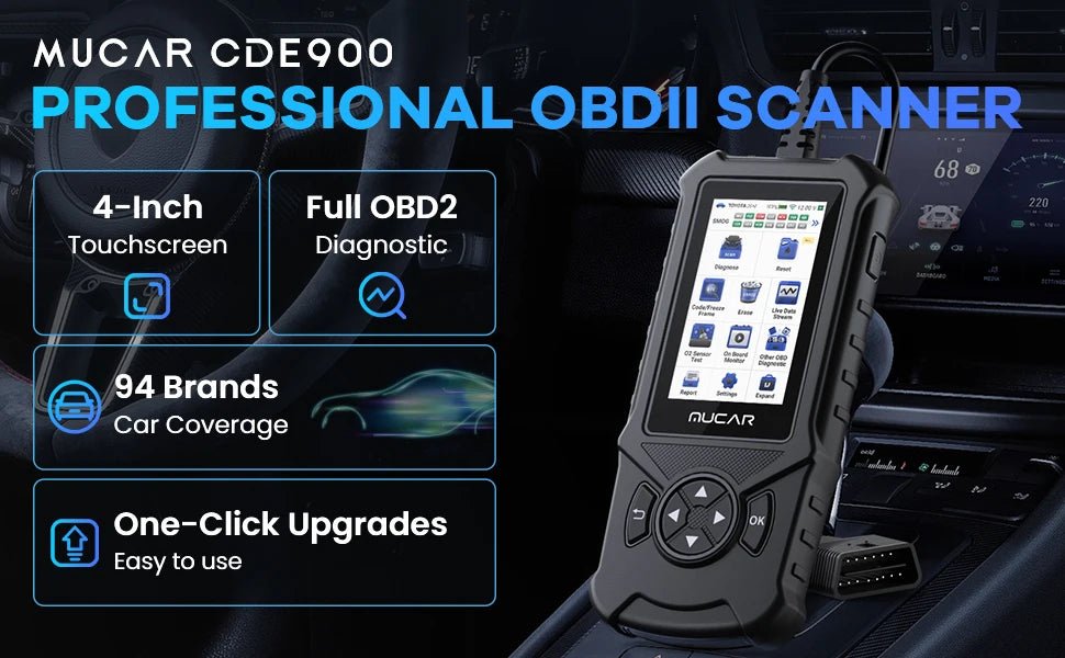 MUCAR CDE900/CDE900 PRO OBD2 Auto Diagnostic Tool car Scanner Tools full system 28 reset Code Reader Scan Tool 2+32G WIFI Update - GoDiscount