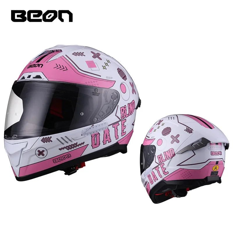 💨🛡️ Casque Moto Beon - 507 – Casque Full Face Racing, Certifié DOT/ECE | Pour Toute Saison - GoDiscount