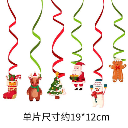 Red and Green Merry Christmas Banner Christmas Sign Garlands Santa Claus Snowman Christmas Party Decorations Xmas Gift New Year - GoDiscount