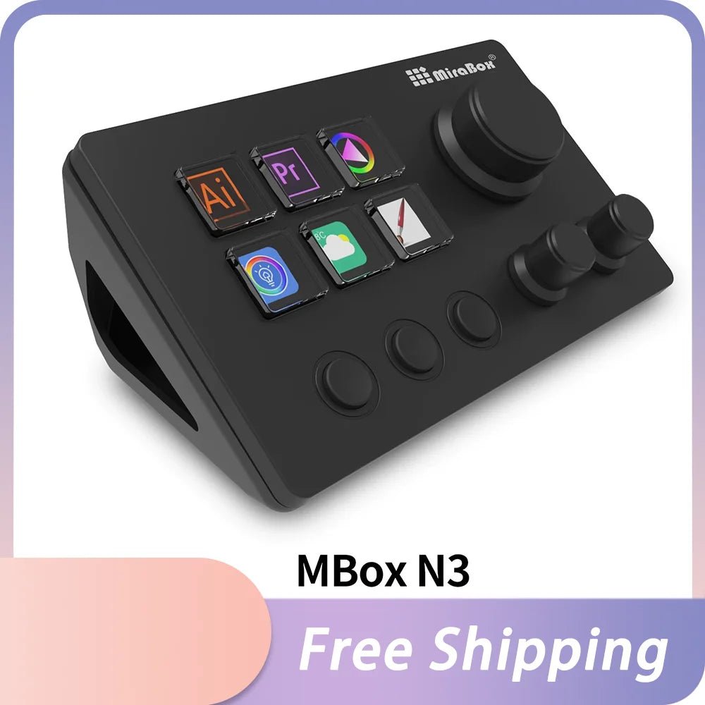 Mirabox N3 Streamdeck Keypad Screen Knob Customization Macro Mini Keyboard Visual Desktop Console For Desktop Computer Gifts - GoDiscount