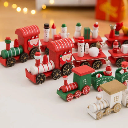 Christmas Decorations 2025 Christmas Wooden Train Xmas Tree Ornament Navidad Noel Home Decor New Year's Eve Decorations Kid Gift - GoDiscount
