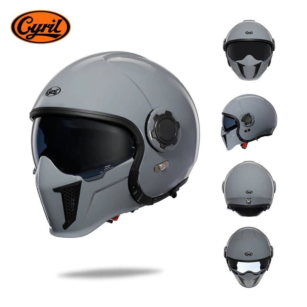 🏍️💥 Casque Moto CYRIL – Full Face & Open Face, Homologué ECE DOT, Casque Modular avec Double Visor - GoDiscount