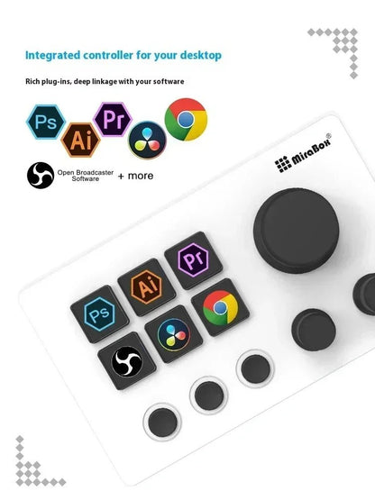 Mirabox N3 Streamdeck Keypad Screen Knob Customization Macro Mini Keyboard Visual Desktop Console For Desktop Computer Gifts - GoDiscount