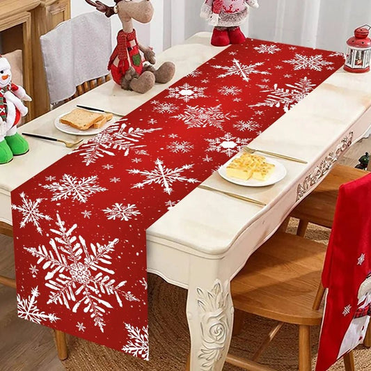 Merry Christmas Table Runner Xmas Table Cover Christmas Decorations For Home 2025 Navidad Natal Gifts New Year 2026 Tablecloth - GoDiscount