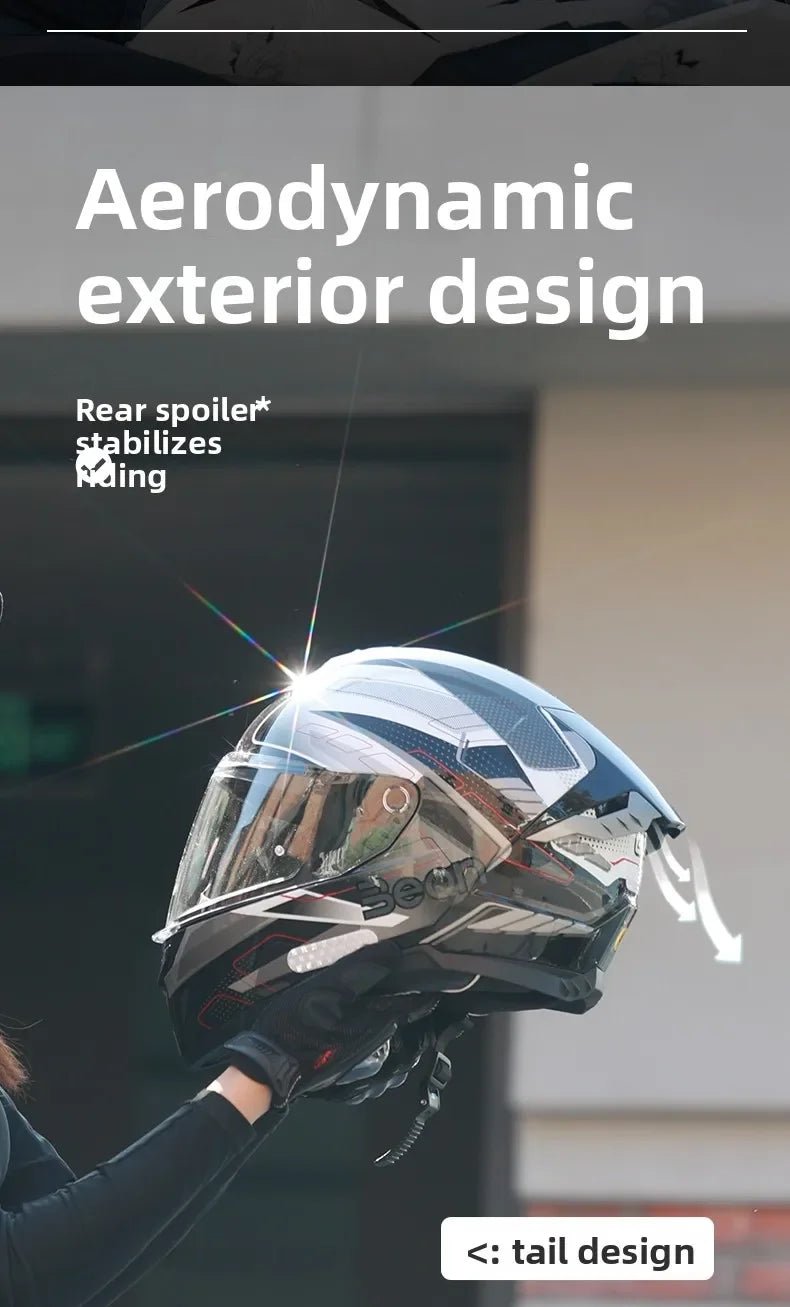 💨🛡️ Casque Moto Beon - 507 – Casque Full Face Racing, Certifié DOT/ECE | Pour Toute Saison - GoDiscount