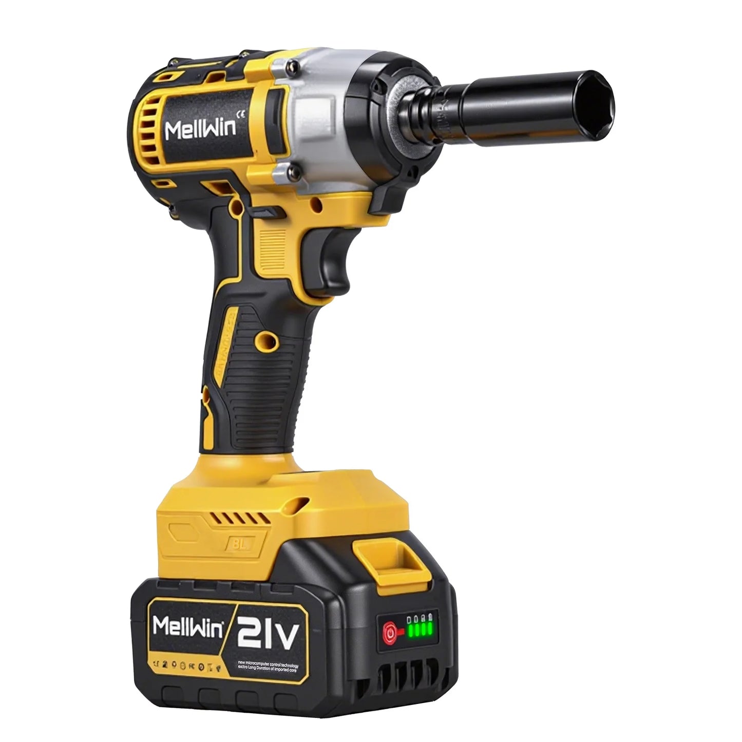 MELLWIN 800W Brushless Electric Wrench Set 3 - IN - 1 Cordless Electirc Drill/Screwdriver/Impact Wrench For Makita 18V Battery Pin - GoDiscount