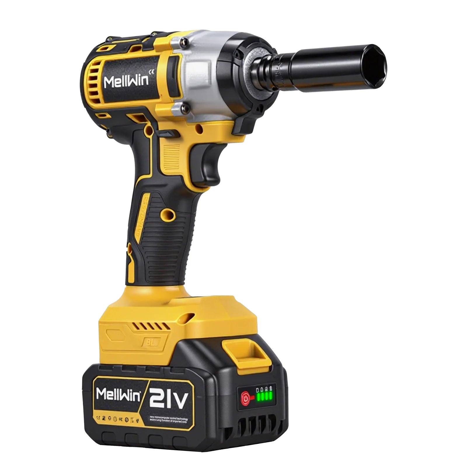 MELLWIN 800W Brushless Electric Wrench Set 3 - IN - 1 Cordless Electirc Drill/Screwdriver/Impact Wrench For Makita 18V Battery Pin - GoDiscount