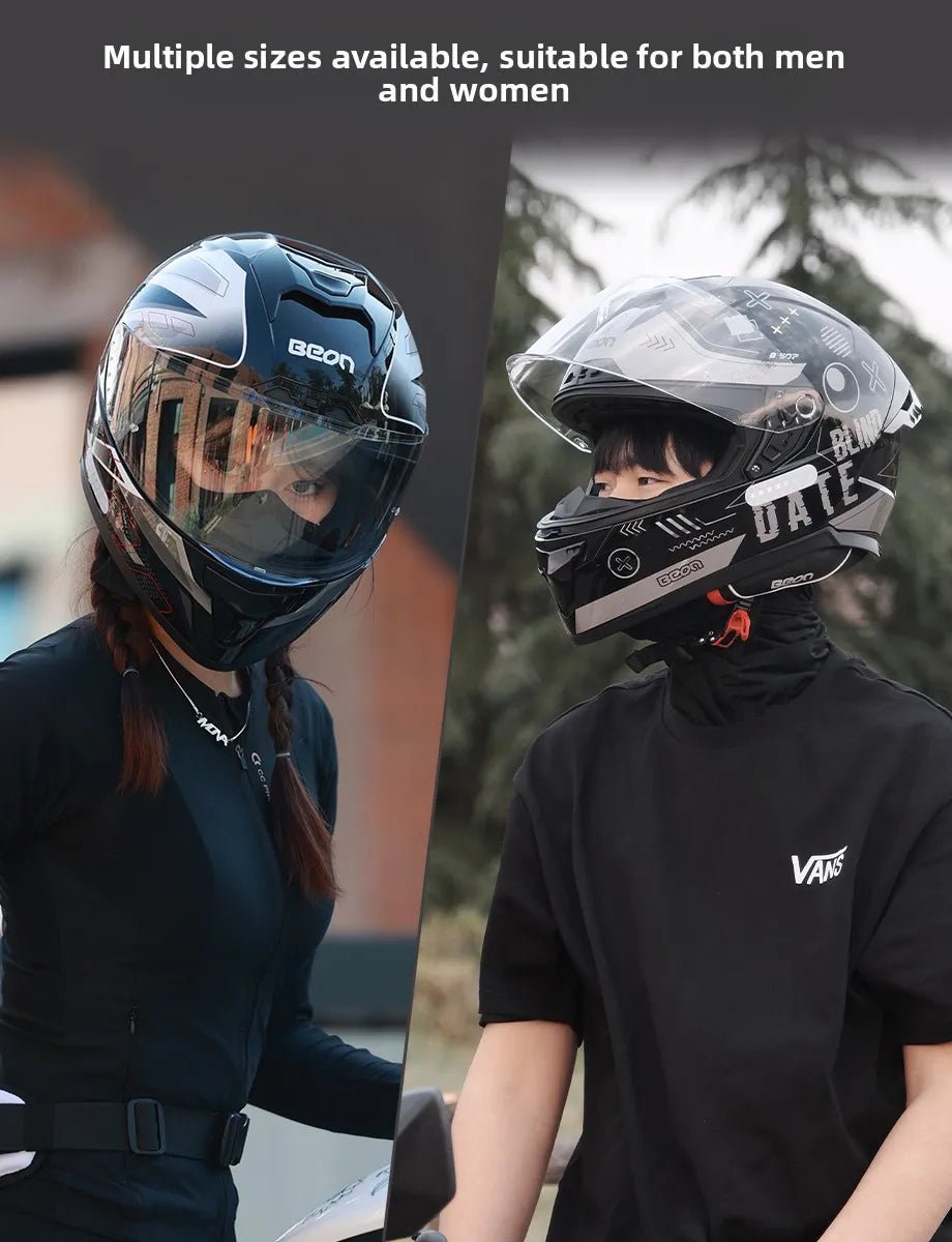 💨🛡️ Casque Moto Beon - 507 – Casque Full Face Racing, Certifié DOT/ECE | Pour Toute Saison - GoDiscount