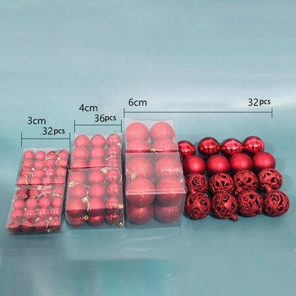 100Pcs Christmas Ball Ornaments Tree Decorative Shatterproof Decorations Hanging Xmas for Anniversary Wedding Party Holiday - GoDiscount