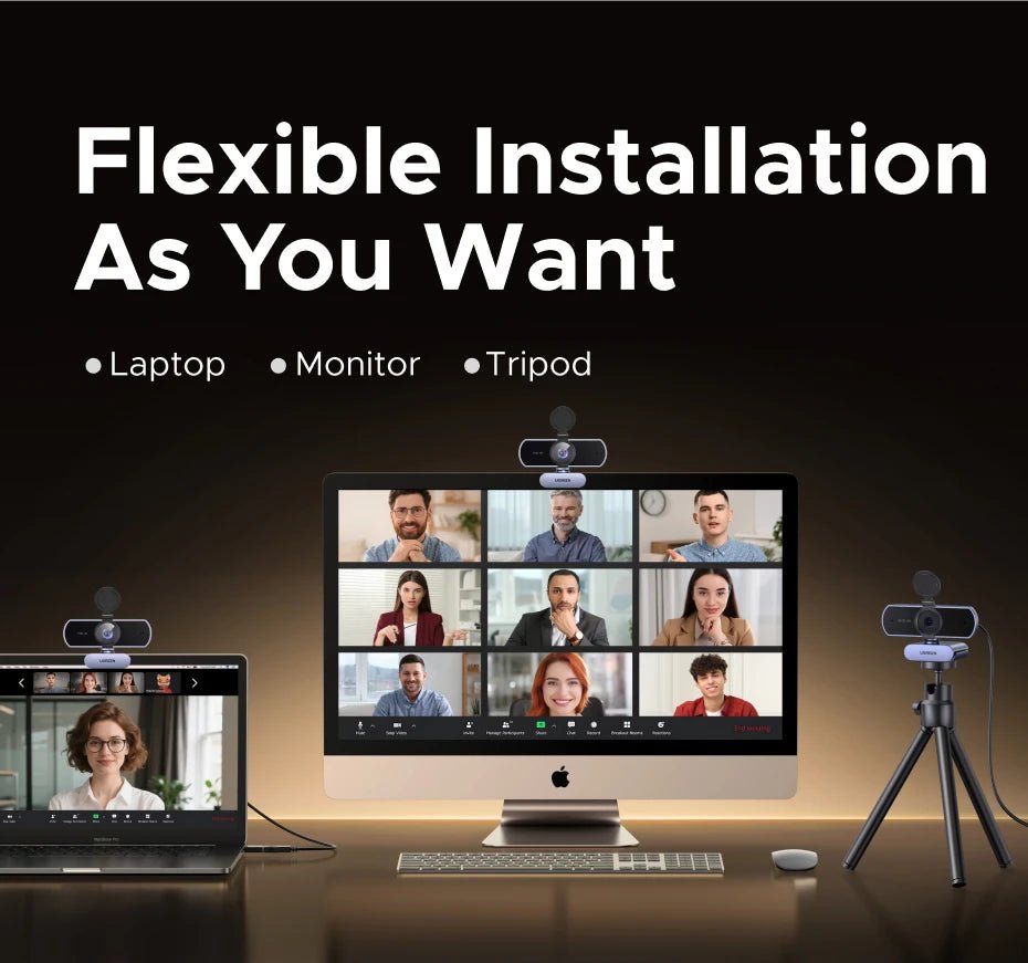 Webcam UGREEN 4K 8MP – Autofocus PDAF, Micro AI Anti-Bruit, Full HD 1080P, Idéale pour Zoom, Teams - GoDiscount