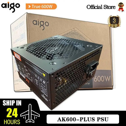 Alimentation PC Gaming Aigo AK 500W–1000W – PSU ATX 220V avec Ventilateur RGB 120mm | Bureau, Gaming & Mining BTC - GoDiscount