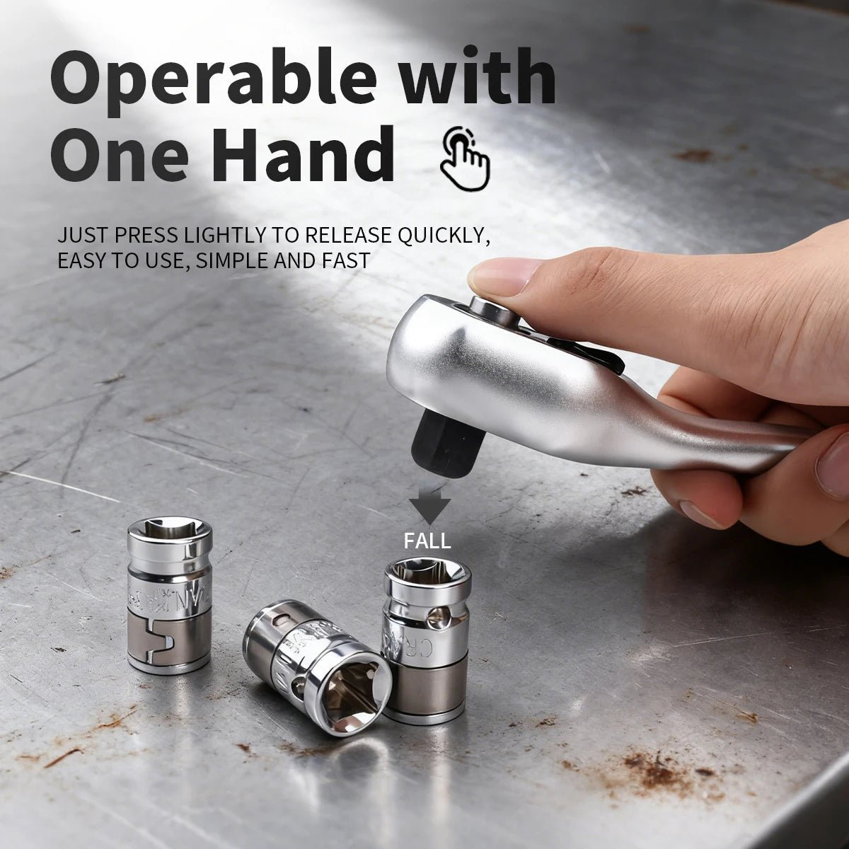 ⚙️💪 Cliquet Finition Givrée – 72 Dents Haute Précision • Double Sens • 3 Tailles Incluses - GoDiscount