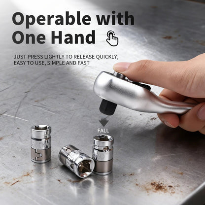 ⚙️💪 Cliquet Finition Givrée – 72 Dents Haute Précision • Double Sens • 3 Tailles Incluses - GoDiscount