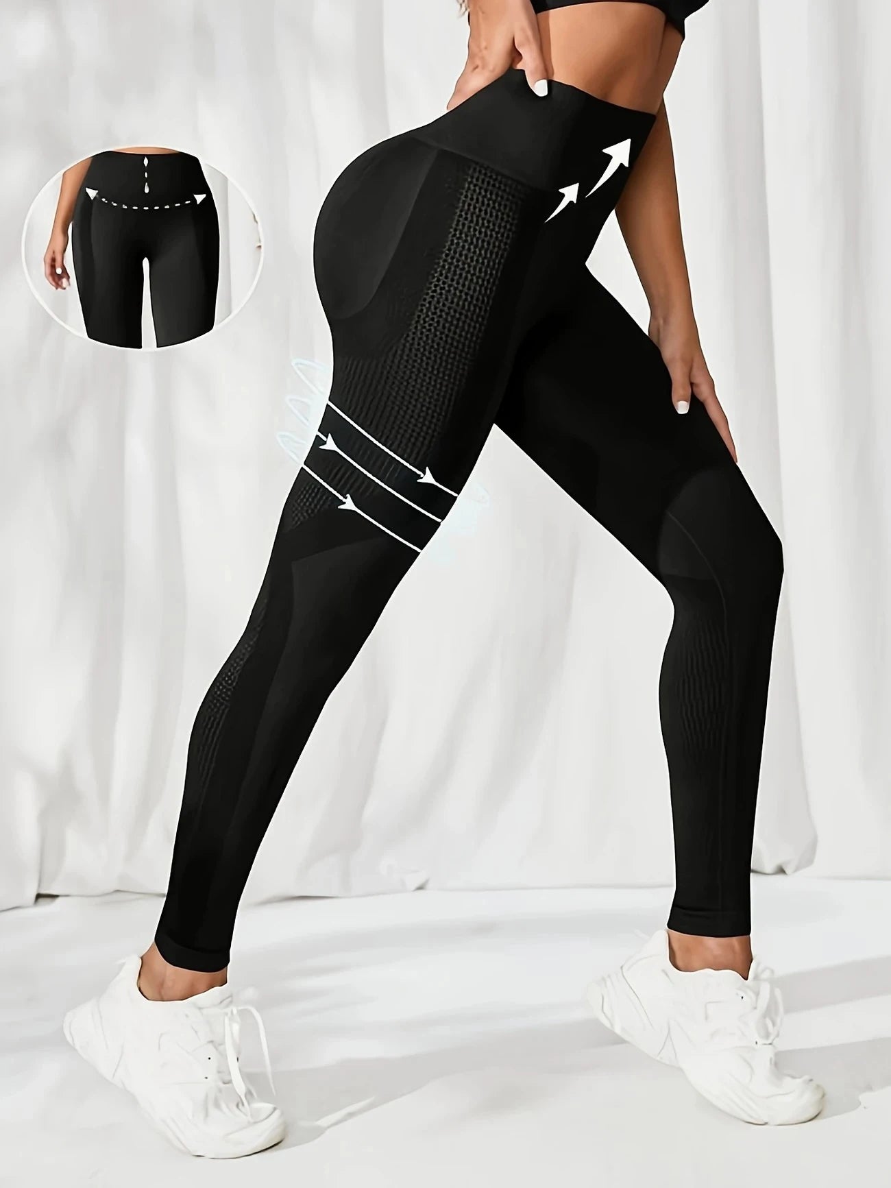 ⭐ Leggings Yoga Femme Taille Haute – Gainants, Respirants & Confort Fitness | Tummy Control Sport & Gym Activewear - GoDiscount