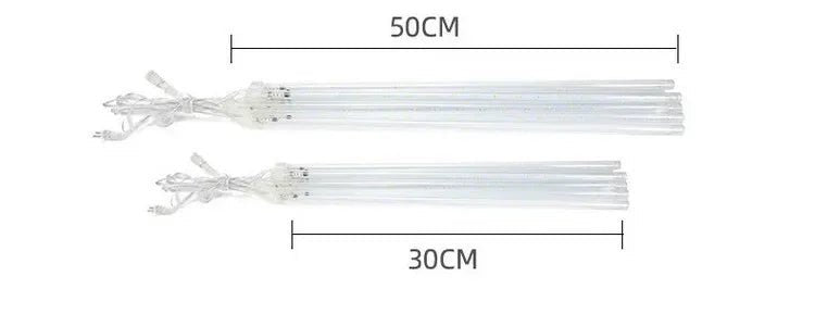 Solar Meteor Shower Rain String Lights Waterproof Garden Light 8 Tubes Christmas Tree Holiday Party Wedding Holiday Decoration - GoDiscount