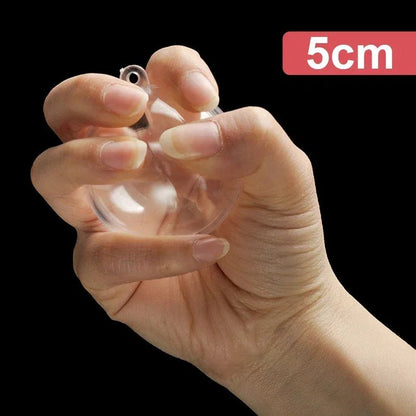 Wholesale Transparent DIY Plastic Ball Filling Decorative Hanging Ornaments Christmas Tree Open Ball Box Gifts for Wedding Party - GoDiscount