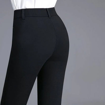 Pantalon Femme Bureau – Pantalon Crayon Slim Uni, Taille Haute, Mode Coréenne, Casual et Élégant pour le Printemps et l'Automne - GoDiscount