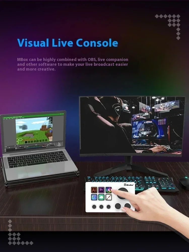 Mirabox N3 Streamdeck Keypad Screen Knob Customization Macro Mini Keyboard Visual Desktop Console For Desktop Computer Gifts - GoDiscount