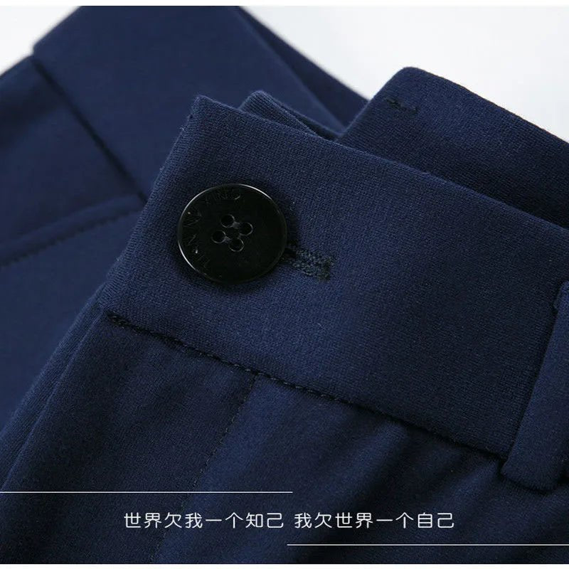 Pantalon Femme Bureau – Pantalon Crayon Slim Uni, Taille Haute, Mode Coréenne, Casual et Élégant pour le Printemps et l'Automne - GoDiscount