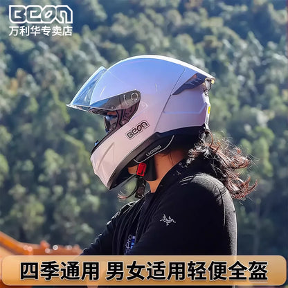 💨🛡️ Casque Moto Beon - 507 – Casque Full Face Racing, Certifié DOT/ECE | Pour Toute Saison - GoDiscount