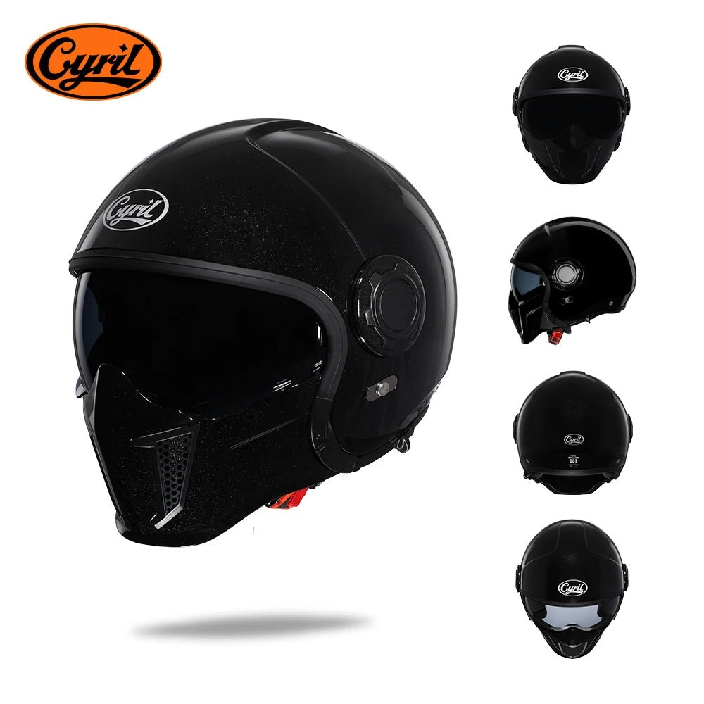 🏍️💥 Casque Moto CYRIL – Full Face & Open Face, Homologué ECE DOT, Casque Modular avec Double Visor - GoDiscount