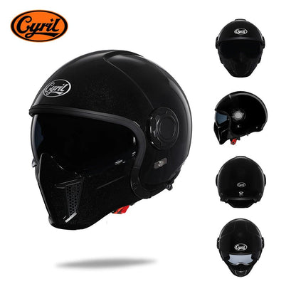 🏍️💥 Casque Moto CYRIL – Full Face & Open Face, Homologué ECE DOT, Casque Modular avec Double Visor - GoDiscount