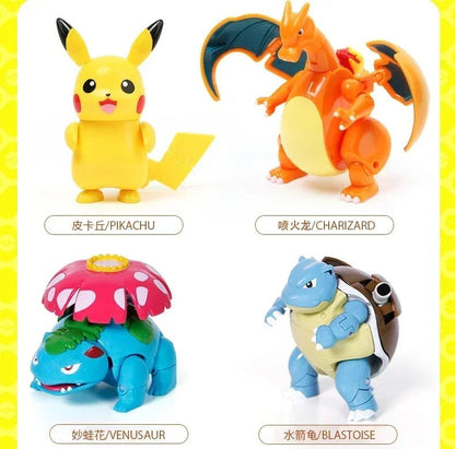 ⭐ Figurines Pokémon + Pokéball – Pikachu, Carapuce, Salamèche - GoDiscount