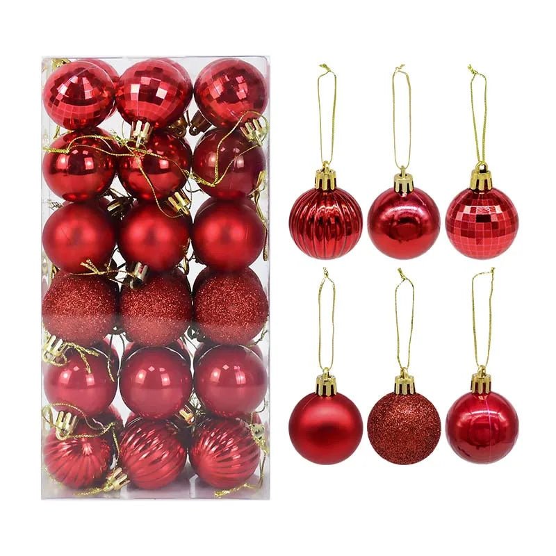 1box Christmas Balls Christmas Tree Ornaments Ball Xmas Hanging Tree Pendants Home Party Decor 2026 New Year Gift Noel Navidad - GoDiscount