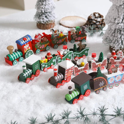 Christmas Decorations 2025 Christmas Wooden Train Xmas Tree Ornament Navidad Noel Home Decor New Year's Eve Decorations Kid Gift - GoDiscount