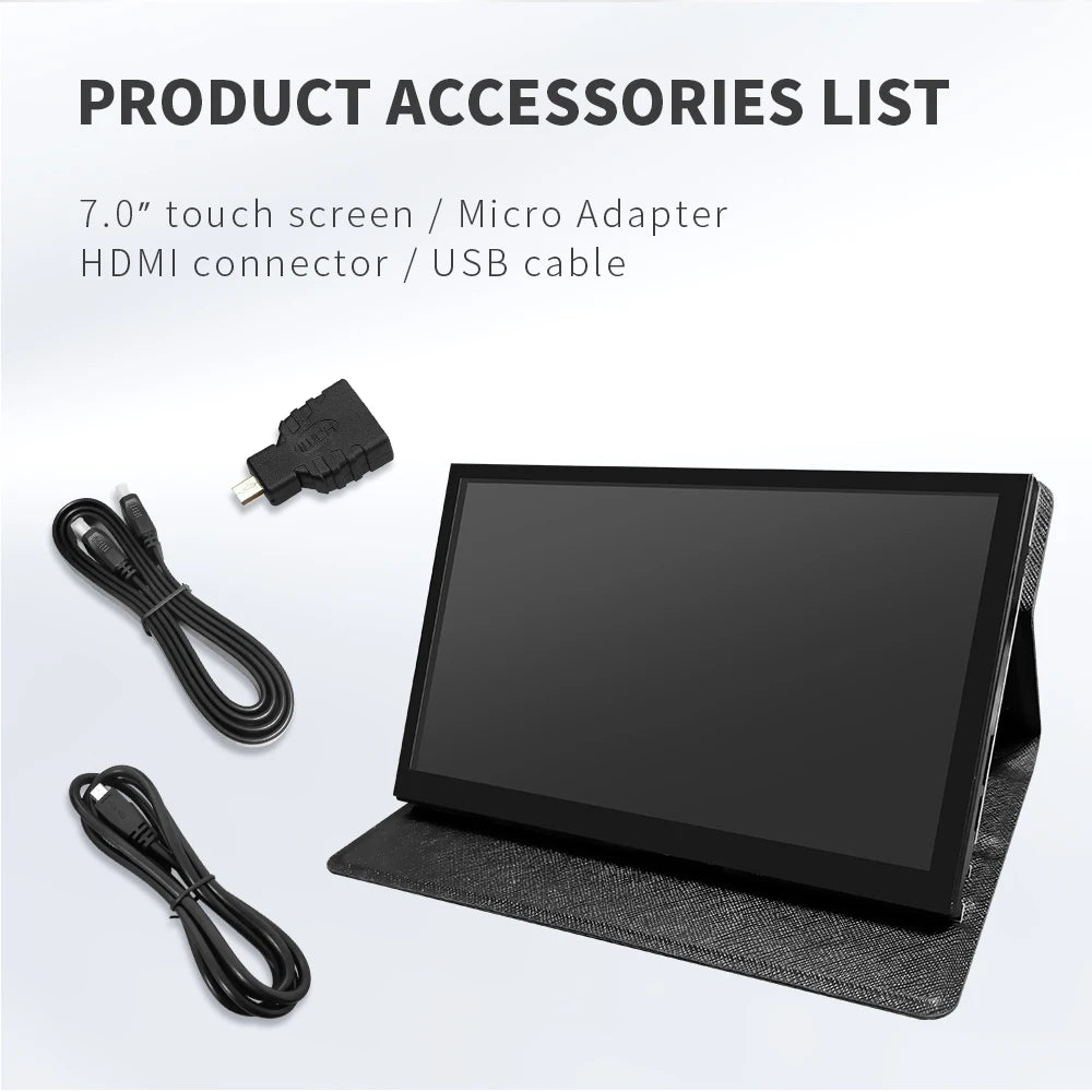 ⭐ Écran Tactile IPS 7" HDMI avec Boîtier – Résolution 1024×600 pour Raspberry Pi 3/4 & PC, Moniteur Portable - GoDiscount