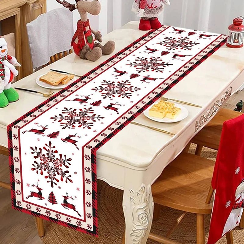 Merry Christmas Table Runner Xmas Table Cover Christmas Decorations For Home 2025 Navidad Natal Gifts New Year 2026 Tablecloth - GoDiscount