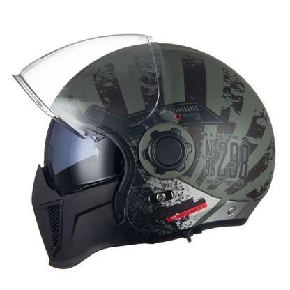 🏍️💥 Casque Moto CYRIL – Full Face & Open Face, Homologué ECE DOT, Casque Modular avec Double Visor - GoDiscount