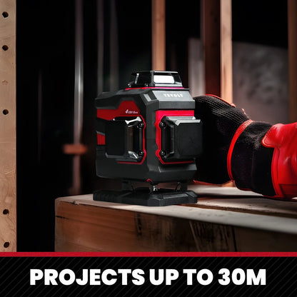 🟢🔭 Niveau Laser 3D 360° – YEVOLT YVGLL4XS16 • 4 Plans • 16 Lignes • Auto - Nivelant Pro - GoDiscount