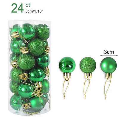 1box Christmas Balls Christmas Tree Ornaments Ball Xmas Hanging Tree Pendants Home Party Decor 2026 New Year Gift Noel Navidad - GoDiscount
