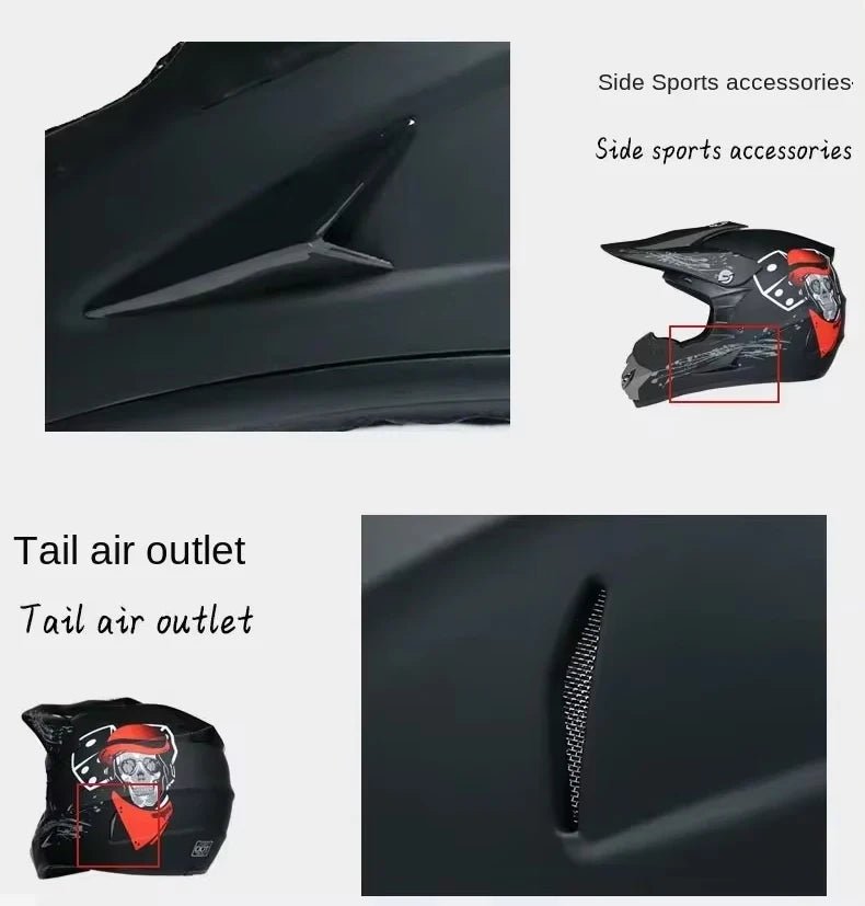 🏍️🎉 Casque Moto Enfant – Casco Moto Off - Road DOT | Protection Sécurisée pour Jeunes & Ados - GoDiscount