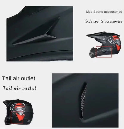 🏍️🎉 Casque Moto Enfant – Casco Moto Off - Road DOT | Protection Sécurisée pour Jeunes & Ados - GoDiscount