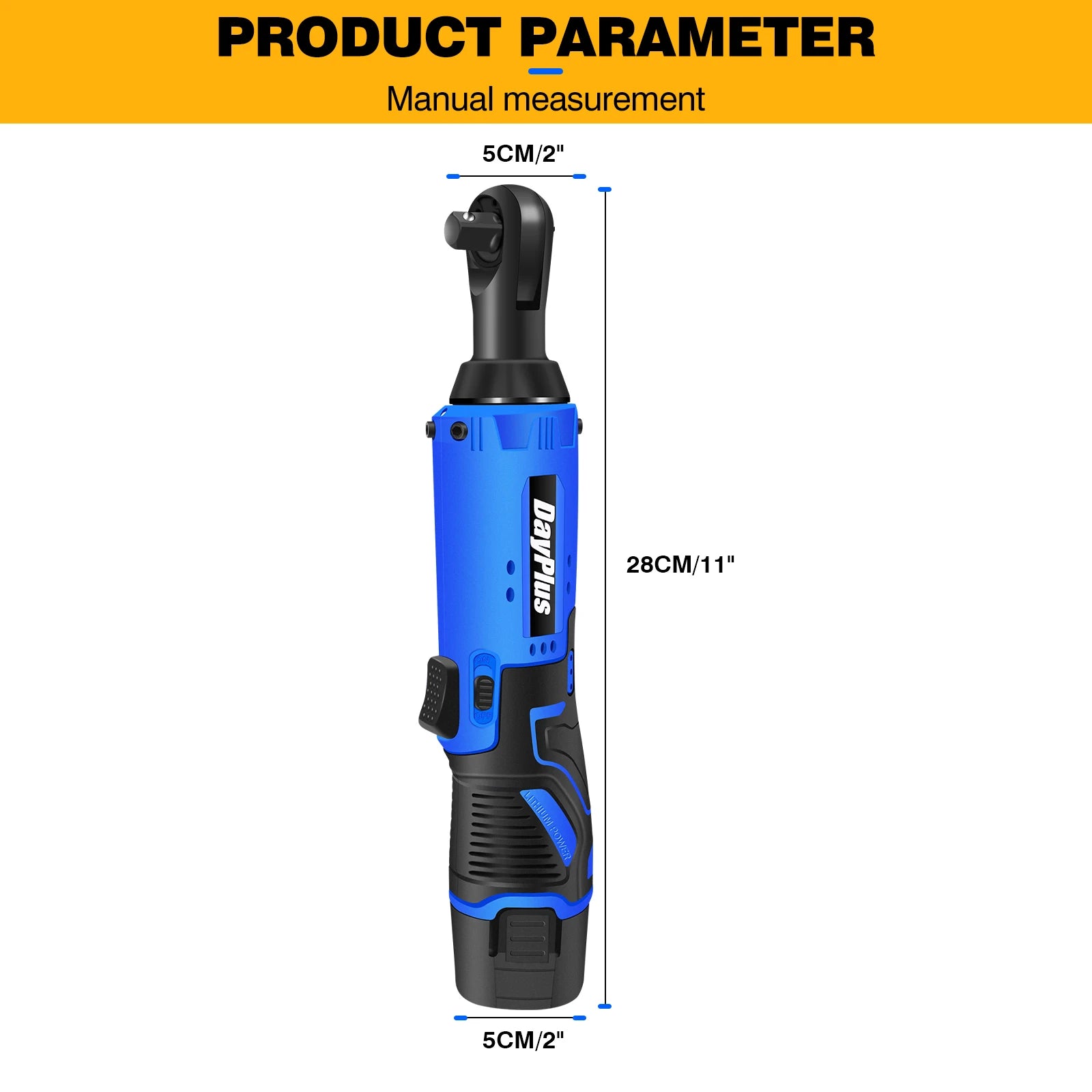 ⚡🔧 Clé à Cliquet Sans Fil 12V – 120Nm | 3/8'' 90° Angle Ratchet avec 2 Batteries & 7 Douilles - GoDiscount